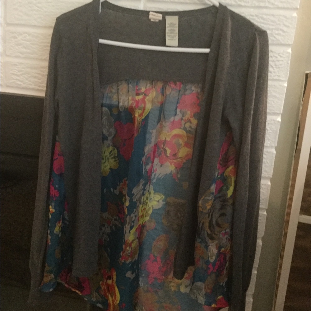 Anthropologie sweater with floral detail!